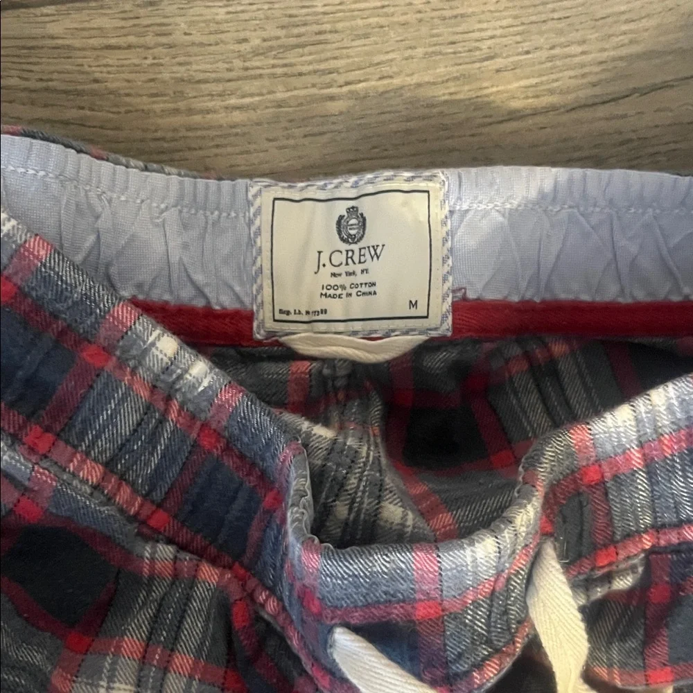 J. Crew Mens Red and Blue Plaid pajama lounge Pants